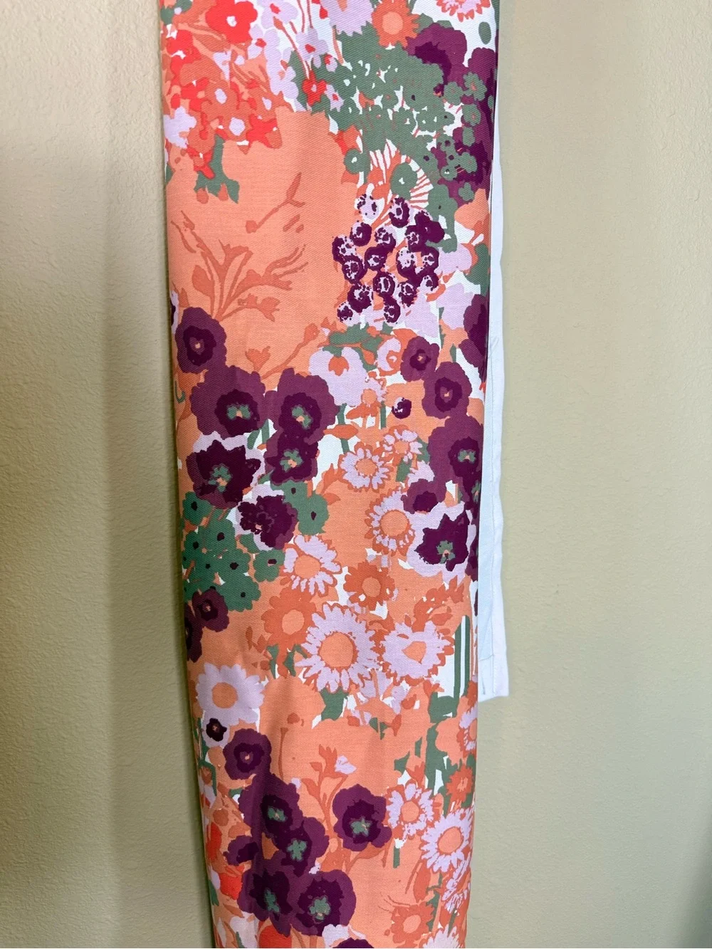 Opalhouse White and Orange Floral Shower Curtain Panel new without tags